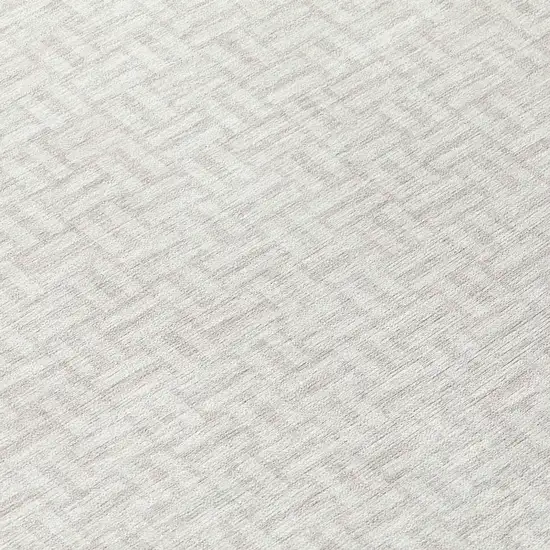 Ivory And Silver Geometric Washable Indoor Outdoor Area Rug Photo 8