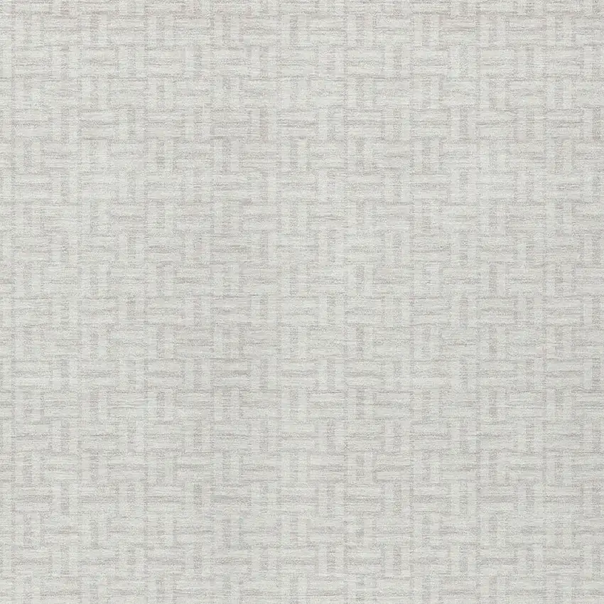 Ivory And Silver Geometric Washable Indoor Outdoor Area Rug Photo 6