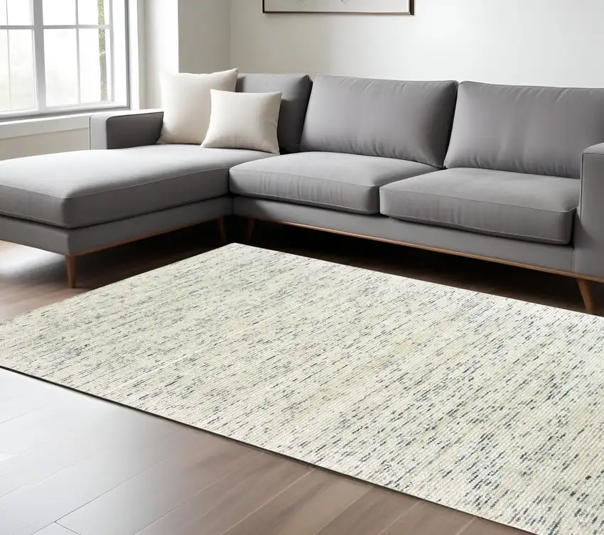 Ivory And Stone Hand Tufted Area Rug Photo 1