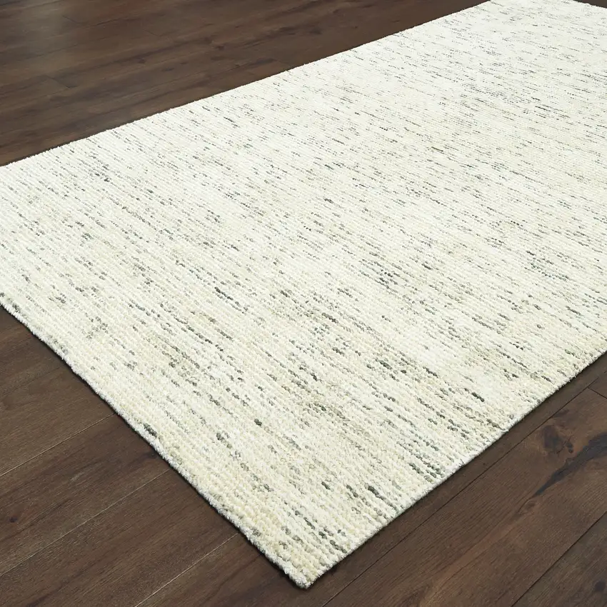 Ivory And Stone Hand Tufted Area Rug Photo 7