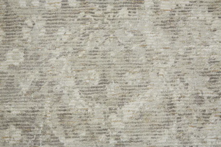 Ivory And Tan Abstract Hand Woven Area Rug Photo 7