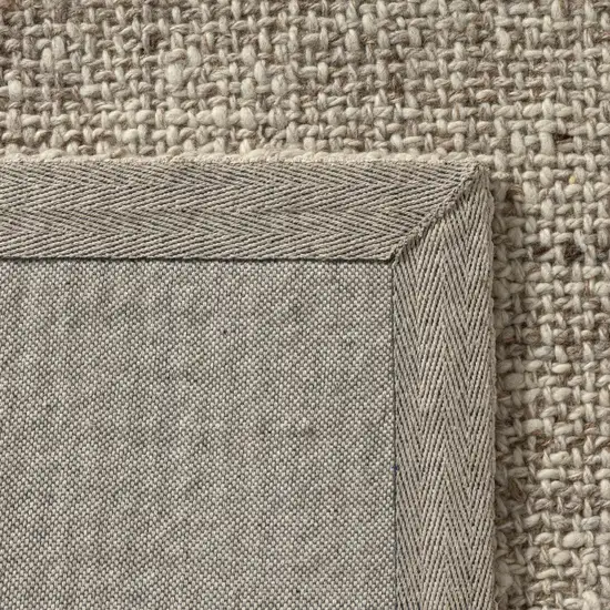 Ivory And Tan Checkered Hand Woven Area Rug Photo 9