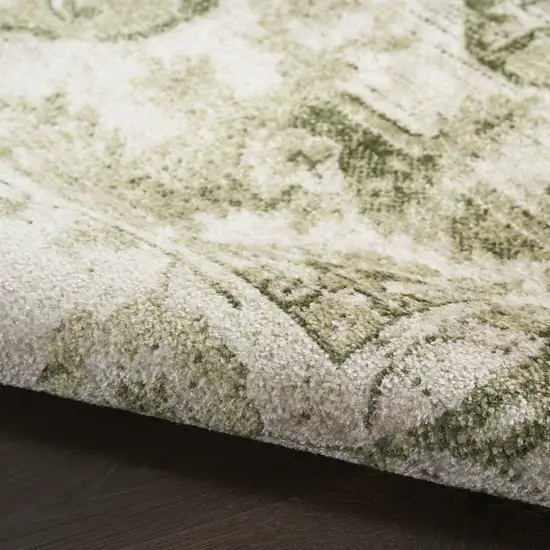 Ivory And Tan Floral Medallion Area Rug Photo 9