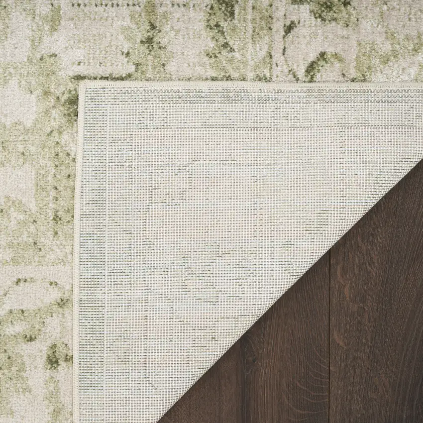 Ivory And Tan Floral Medallion Area Rug Photo 9