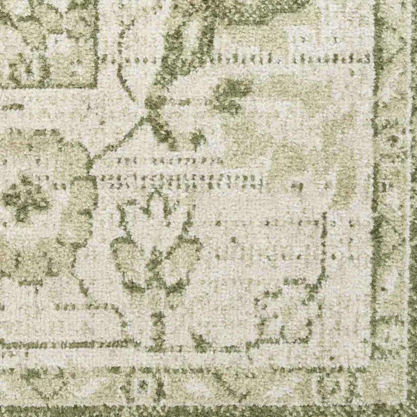 Ivory And Tan Floral Medallion Area Rug Photo 4