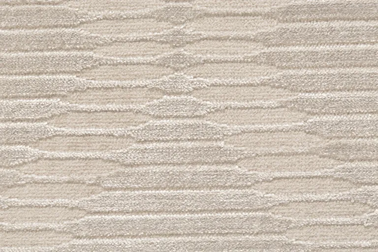 Ivory And Tan Geometric Stain Resistant Area Rug Photo 5
