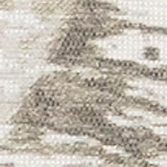 Ivory And Taupe Abstract Area Rug Photo 5