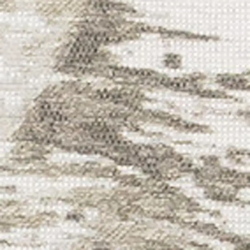 Ivory And Taupe Abstract Area Rug Photo 4