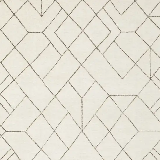 Ivory And Taupe Geometric Area Rug Photo 5