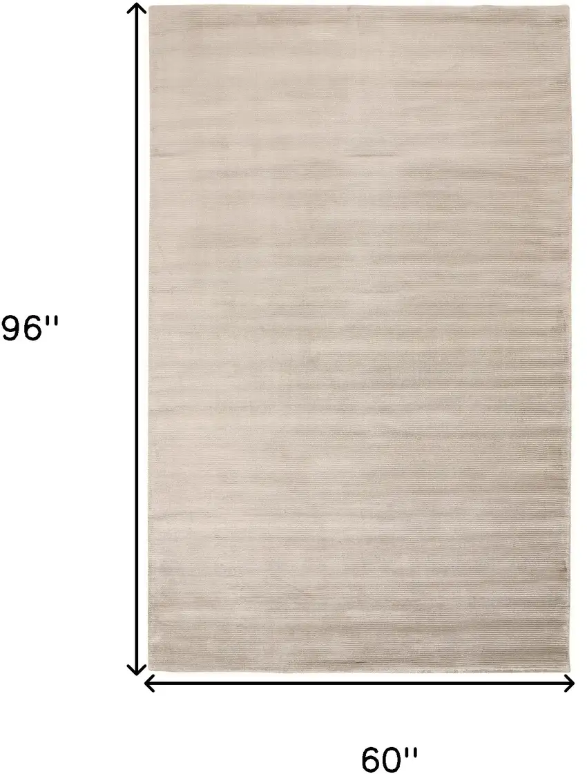 Ivory And Taupe Hand Woven Distressed Area Rug Photo 6