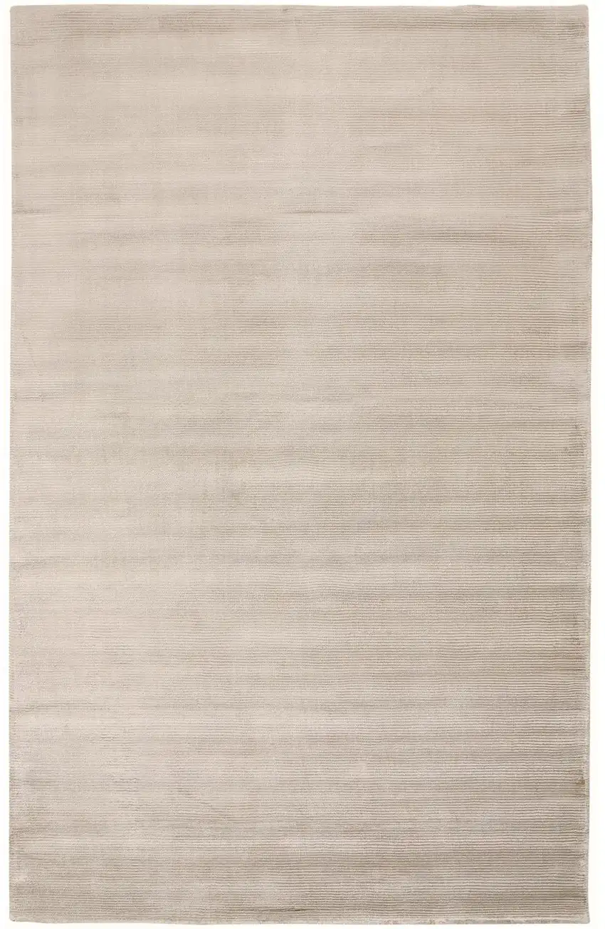 Ivory And Taupe Hand Woven Distressed Area Rug Photo 1