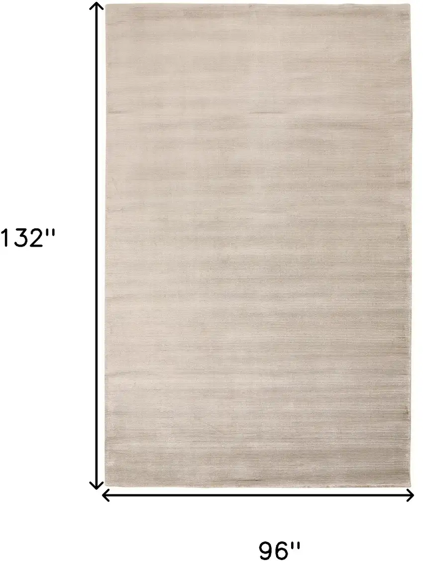 Ivory And Taupe Hand Woven Distressed Area Rug Photo 6