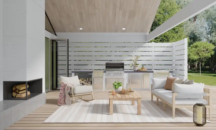 Ivory And Taupe Striped Hand Woven Area Rug Photo 5