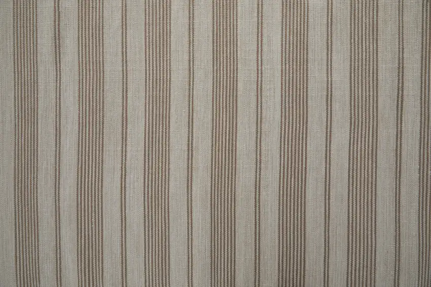 Ivory And Taupe Striped Hand Woven Area Rug Photo 3