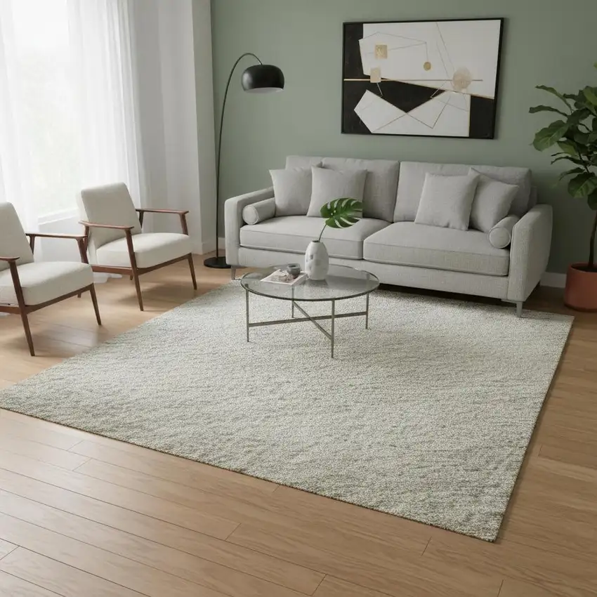 Ivory And Taupe Striped Washable Area Rug With UV Protection Photo 2