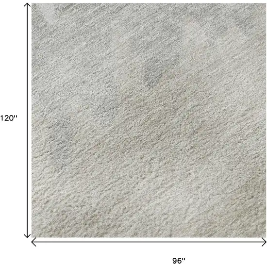 Ivory And Taupe Striped Washable Area Rug With UV Protection Photo 9