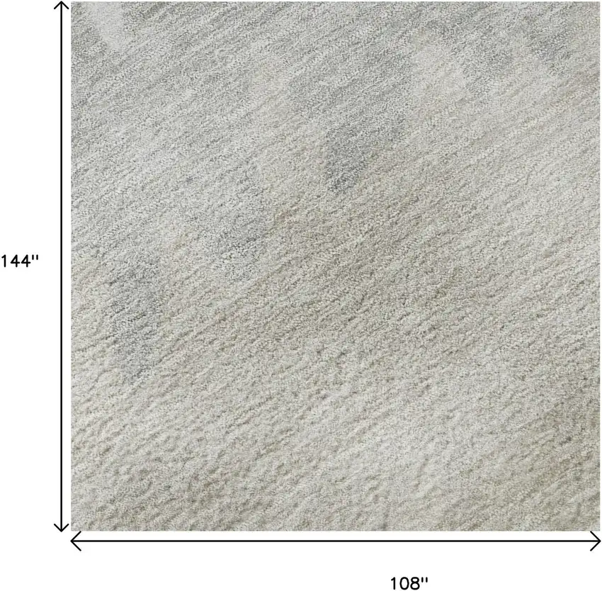 Ivory And Taupe Striped Washable Area Rug With UV Protection Photo 9