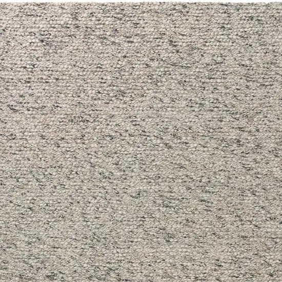 Ivory And Teal Wool Hand Woven Square Rug Photo 4