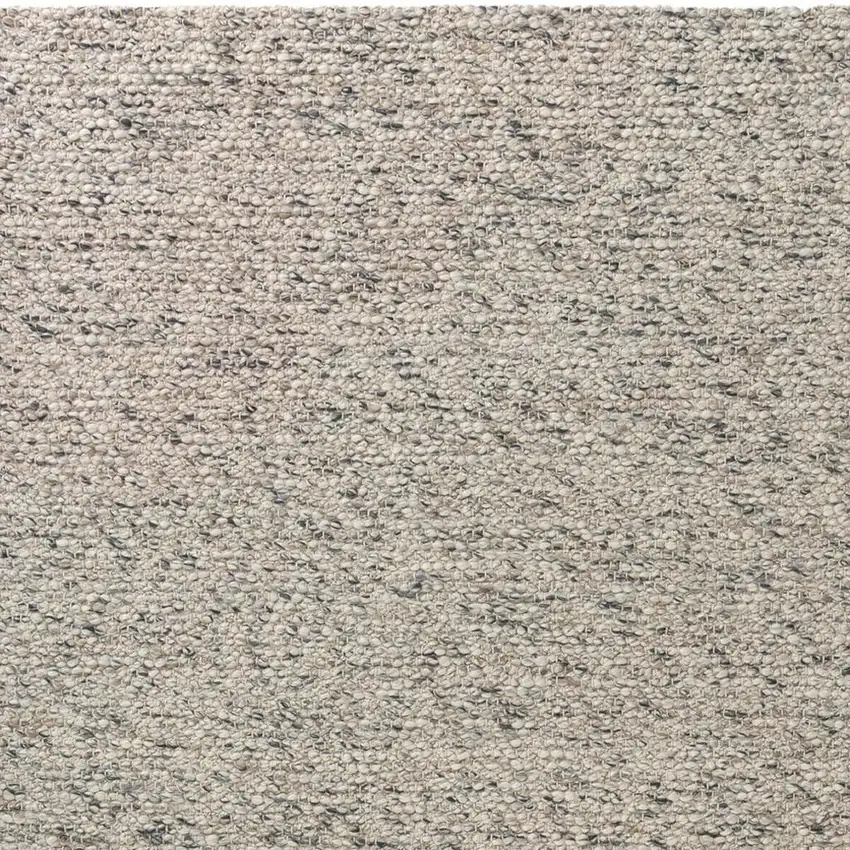 Ivory And Teal Wool Hand Woven Square Rug Photo 4