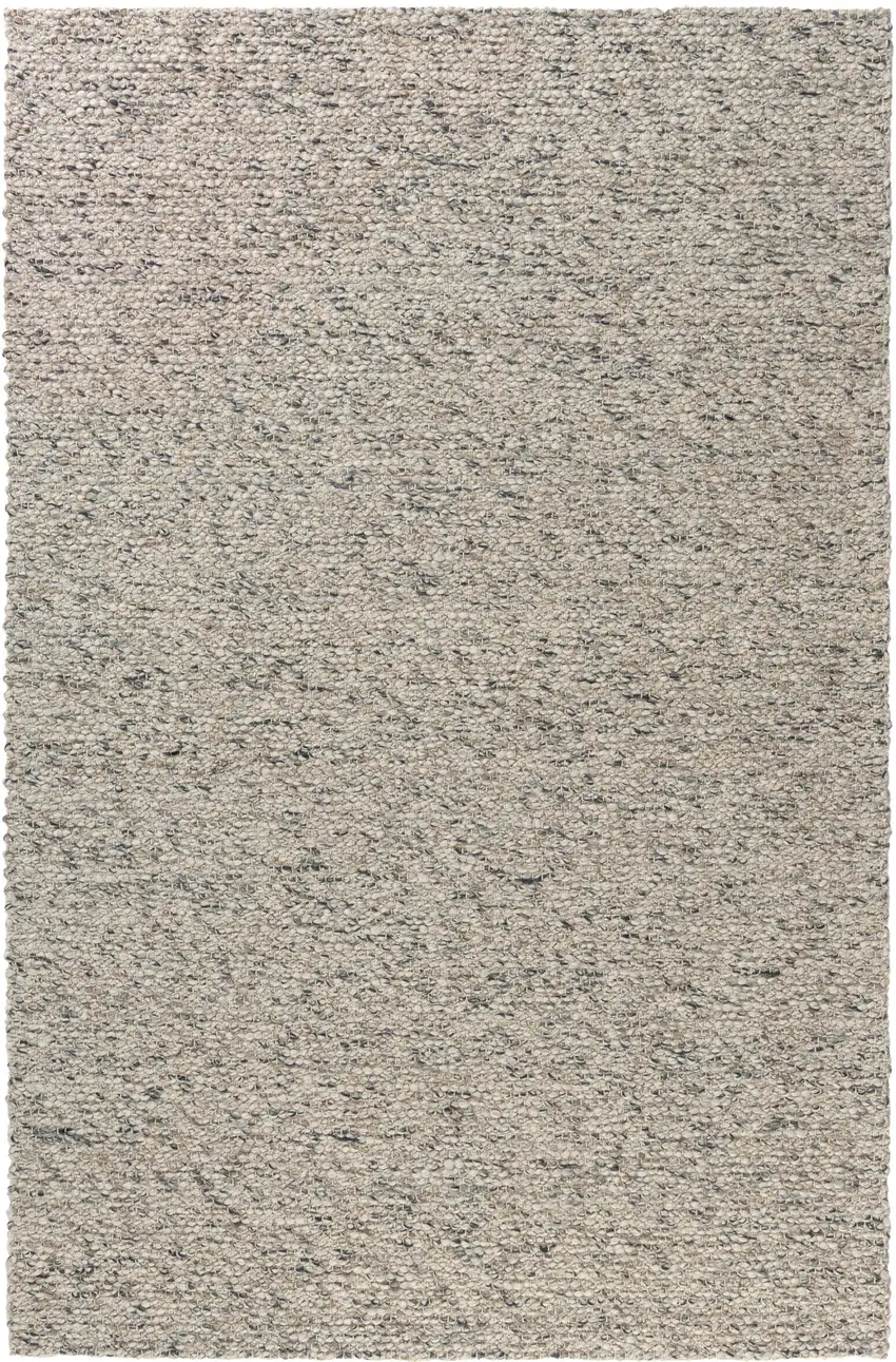 Ivory And Teal Wool Hand Woven Square Rug Photo 2