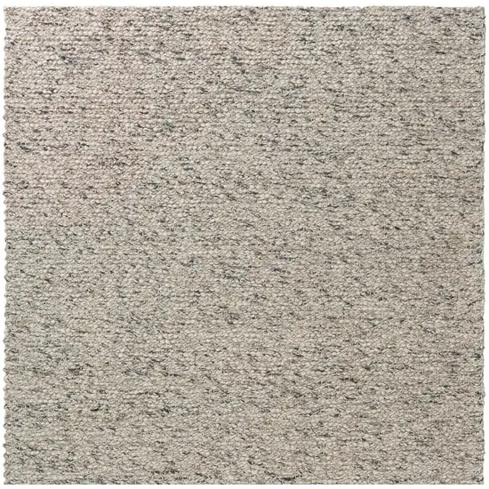 Ivory And Teal Wool Hand Woven Square Rug Photo 5