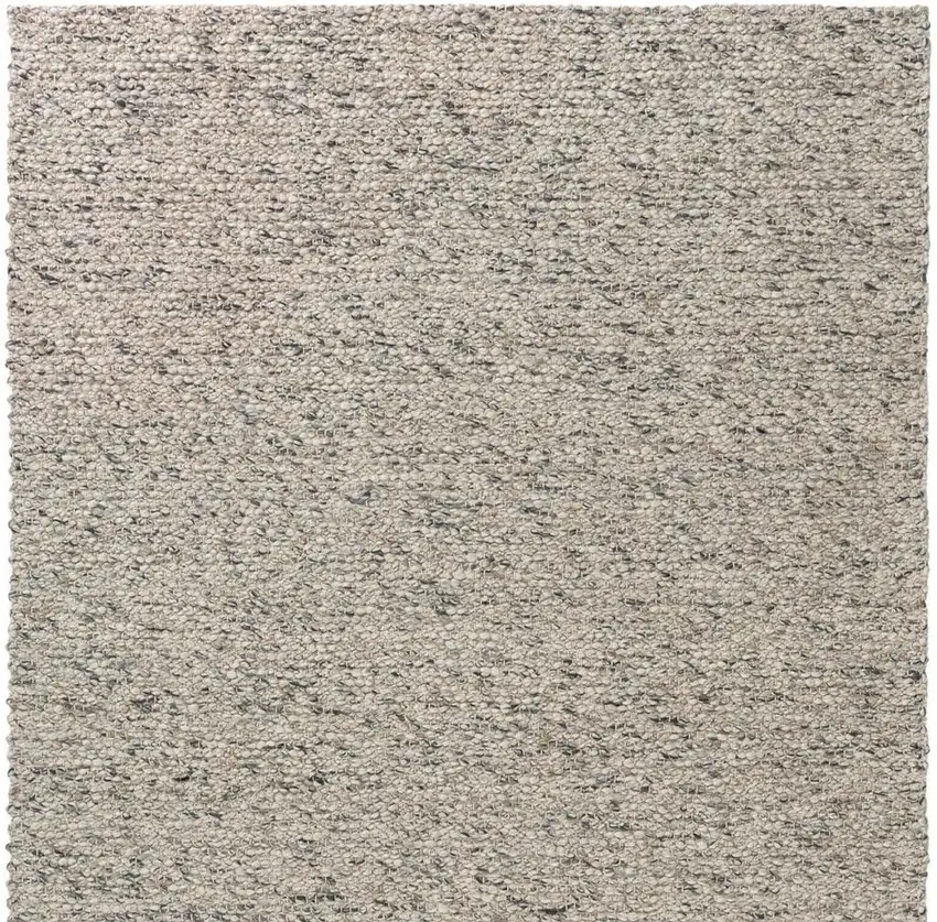 Ivory And Teal Wool Hand Woven Square Rug Photo 5