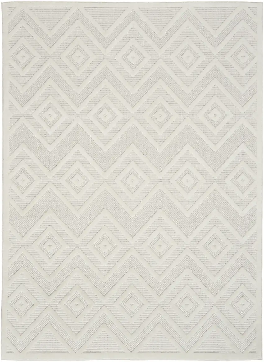 Ivory Indoor Outdoor Area Rug Photo 9