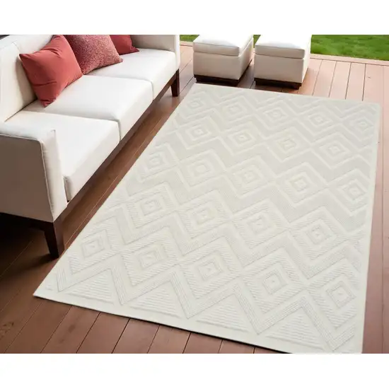 Ivory Indoor Outdoor Area Rug Photo 2