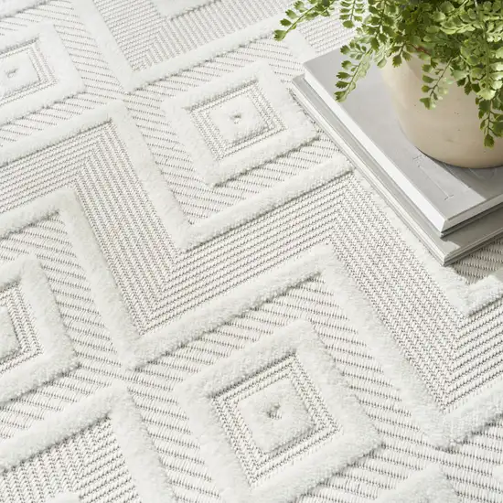 Ivory Indoor Outdoor Area Rug Photo 7
