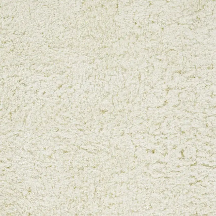 Ivory And White Shag Tufted Handmade Stain Resistant Area Rug Photo 3