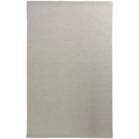 Ivory And White Wool Hand Tufted Area Rug Photo 2