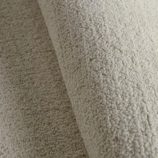 Ivory And White Wool Hand Tufted Area Rug Photo 5