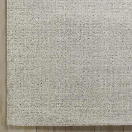 Ivory And White Wool Hand Tufted Area Rug Photo 4