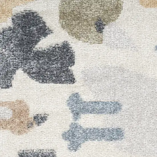 Ivory Animal Print Area Rug Photo 3