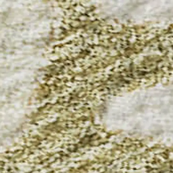 Ivory Beige And Copper Floral Medallion Washable Area Rug With UV Protection Photo 2