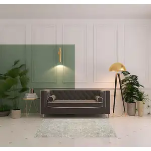 Photo of Ivory Beige And Cream Floral Non Skid Area Rug With Fringe