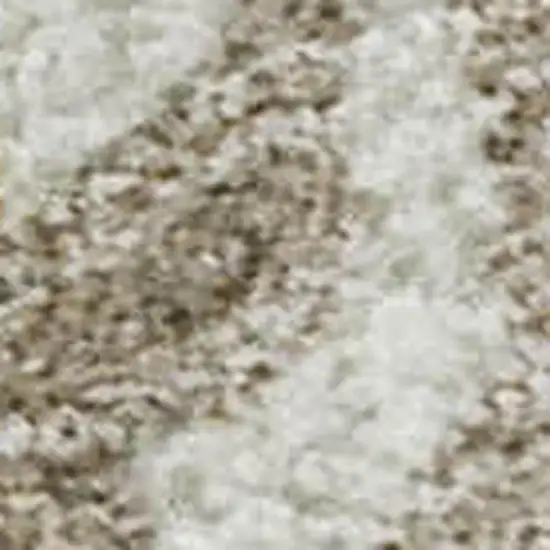 Ivory Beige And Gold Abstract Washable Area Rug With UV Protection Photo 2