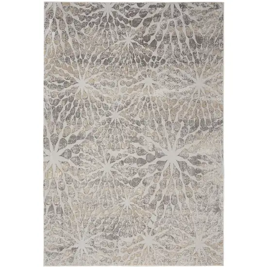 Ivory Beige And Gray Abstract Distressed Non Skid Area Rug Photo 7