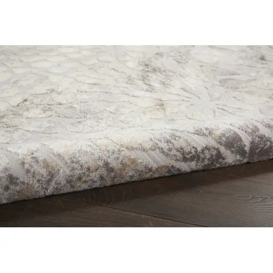 Ivory Beige And Gray Abstract Distressed Non Skid Area Rug Photo 8
