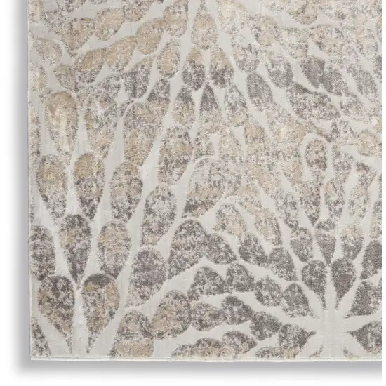 Ivory Beige And Gray Abstract Distressed Non Skid Area Rug Photo 9