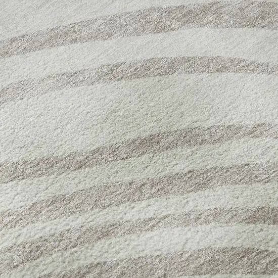 Ivory Beige And Khaki Abstract Washable Area Rug With UV Protection Photo 8