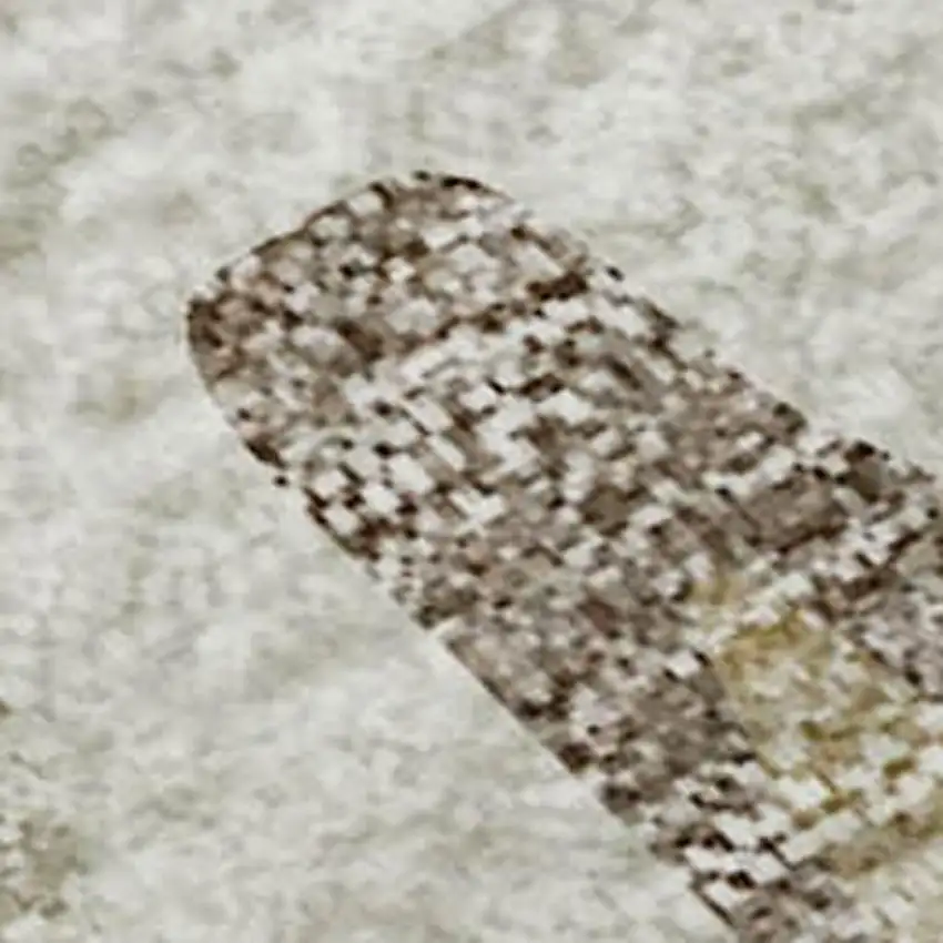 Ivory Beige And Khaki Abstract Washable Area Rug With UV Protection Photo 2