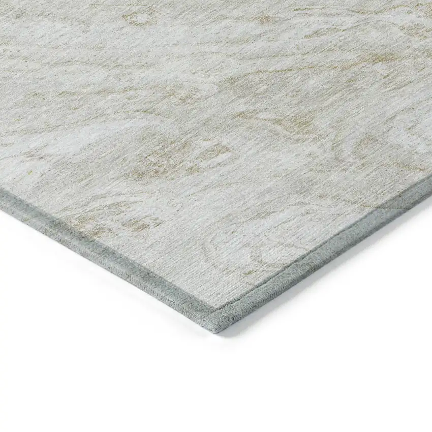 Ivory Beige And Tan Abstract Washable Indoor Outdoor Area Rug Photo 3