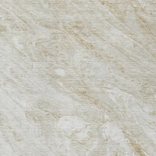 Ivory Beige And Tan Abstract Washable Indoor Outdoor Area Rug Photo 4