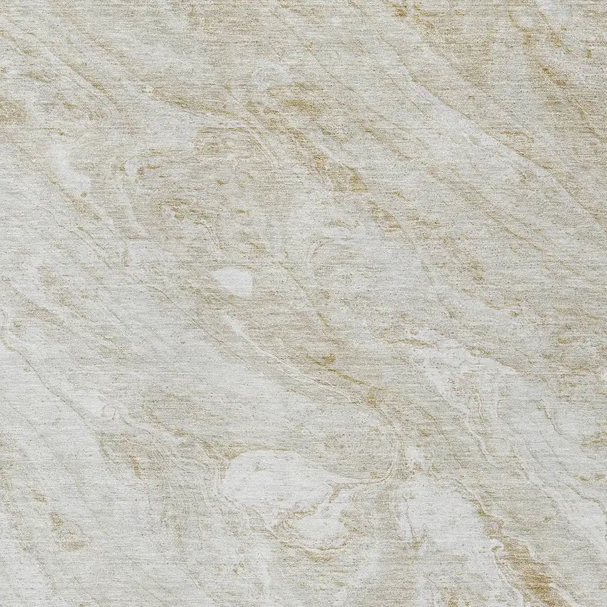 Ivory Beige And Tan Abstract Washable Indoor Outdoor Area Rug Photo 4