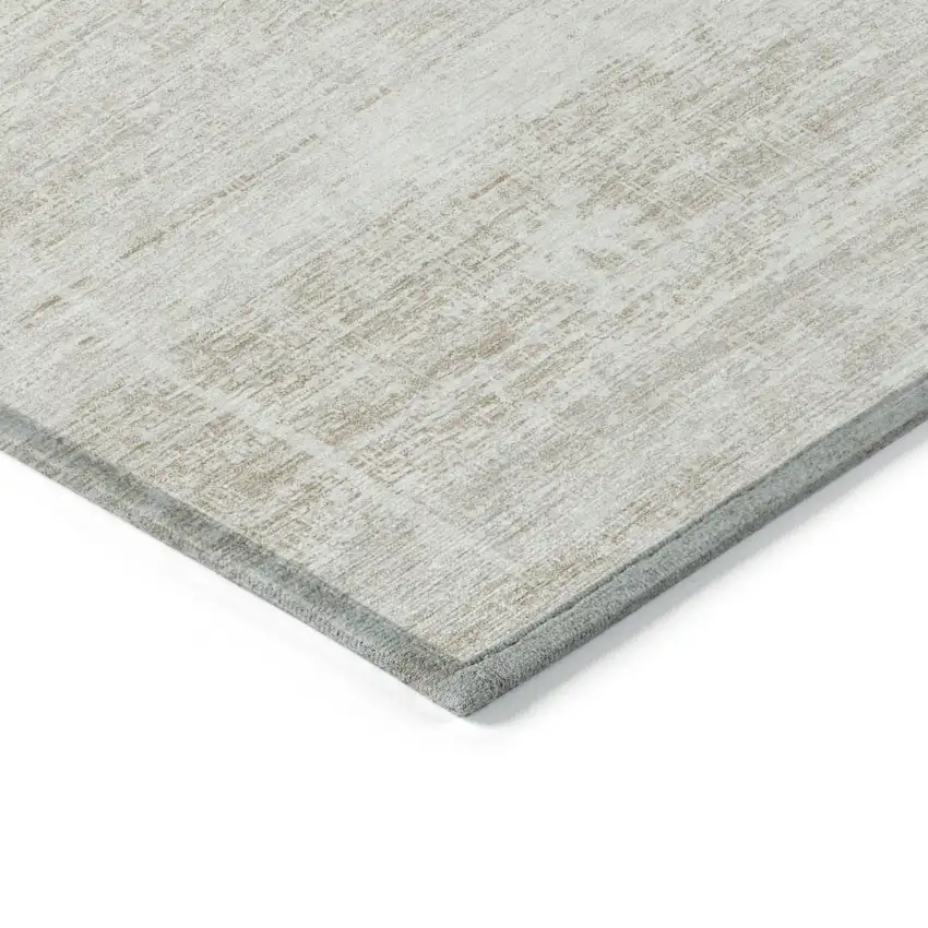 Ivory Beige And Tan Abstract Washable Indoor Outdoor Area Rug Photo 3