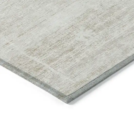 Ivory Beige And Tan Abstract Washable Indoor Outdoor Area Rug Photo 3