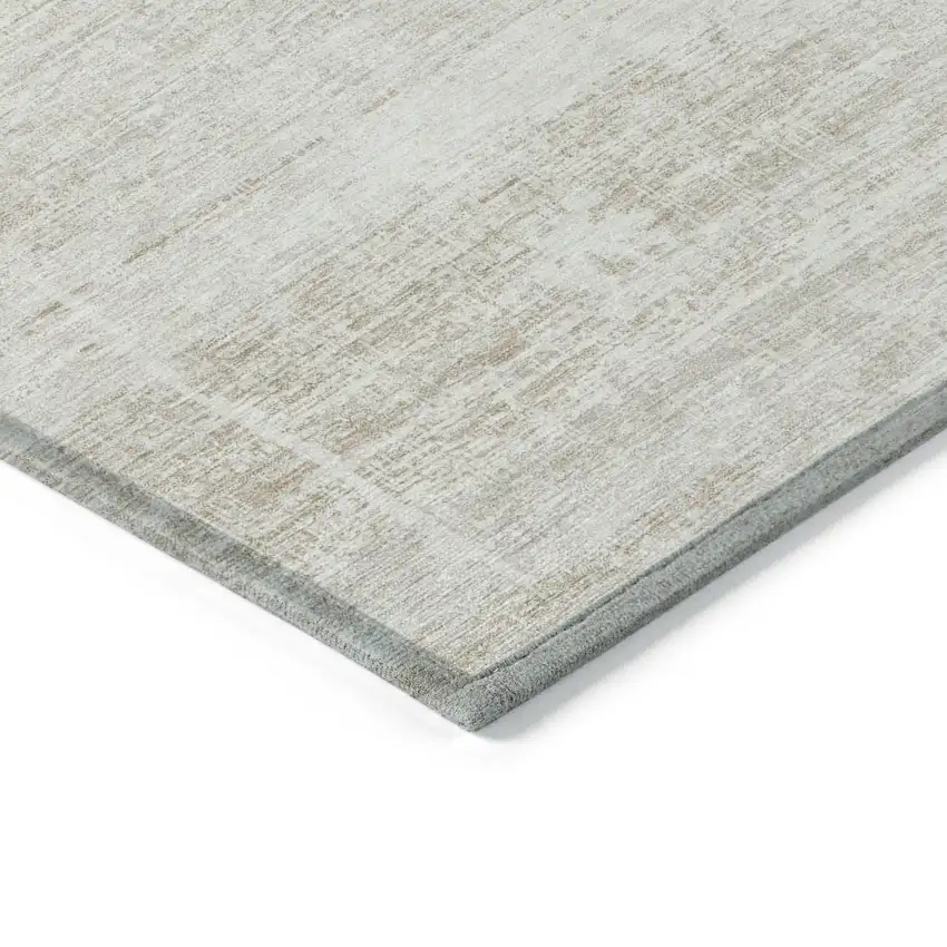 Ivory Beige And Tan Abstract Washable Indoor Outdoor Area Rug Photo 3