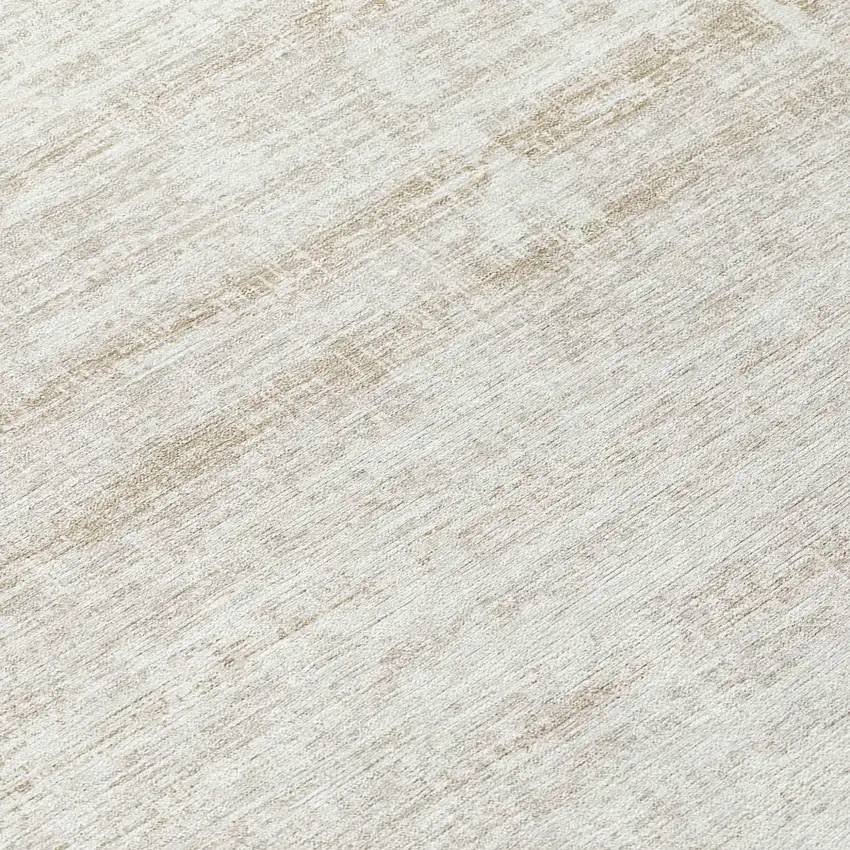 Ivory Beige And Tan Abstract Washable Indoor Outdoor Area Rug Photo 8
