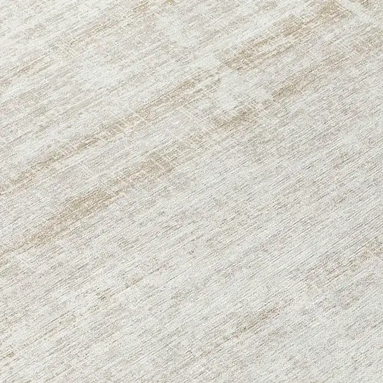 Ivory Beige And Tan Abstract Washable Indoor Outdoor Area Rug Photo 8